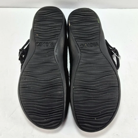 Vionic Lidia Suede Mary Jane Clog Mules Black Woman's 8 Ortho Comfort Boho Chic - Picture 9 of 13